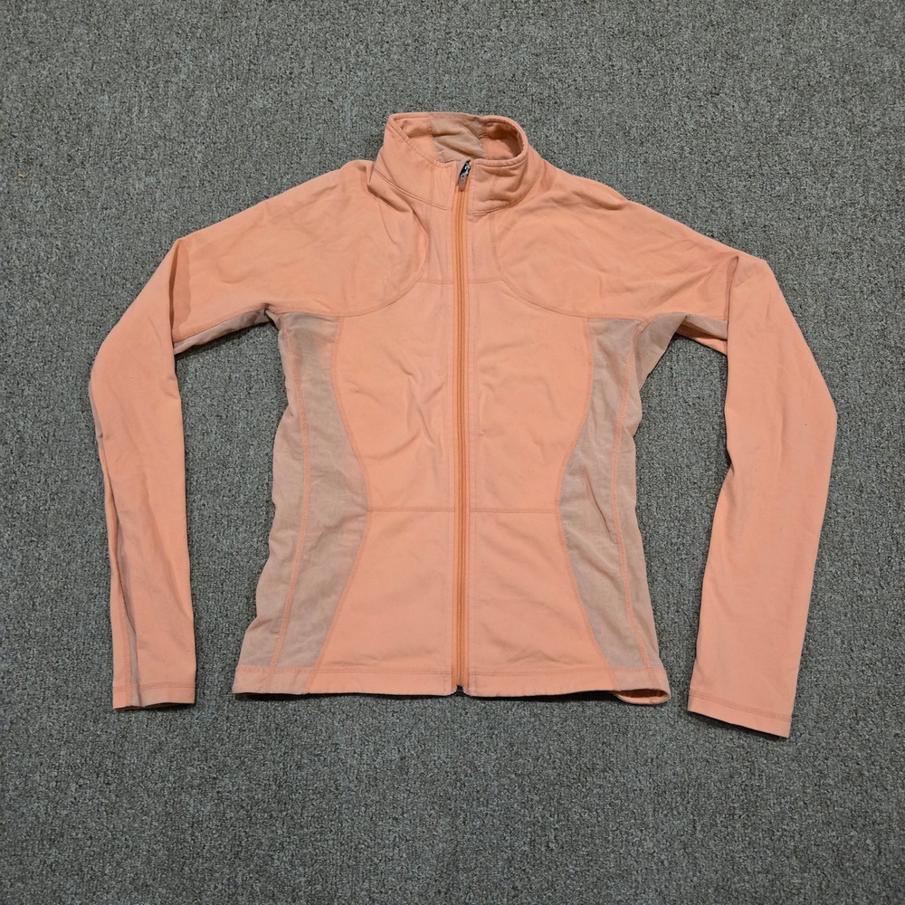 Lululemon Jacket Womens 4 Peach Orange‎ Full Zip Mesh Breathable Running Yoga